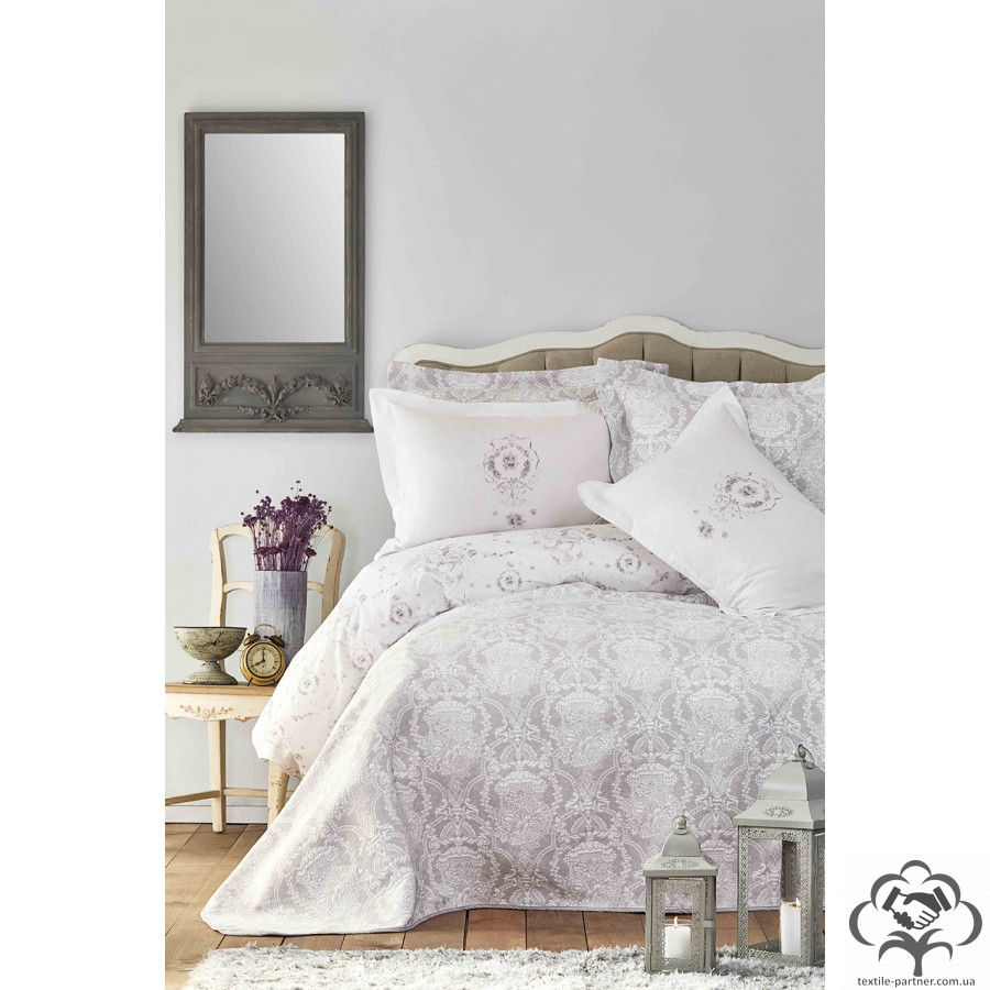 nabor-postelnoe-bele-s-pokryvalom-karaca-home-quatre-delux-silver-serebro-evro