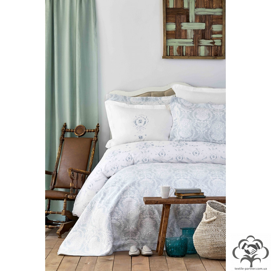 nabor-postelnoe-bele-s-pokryvalom-karaca-home-quatre-delux-tiffany-biryuzovyj-evro