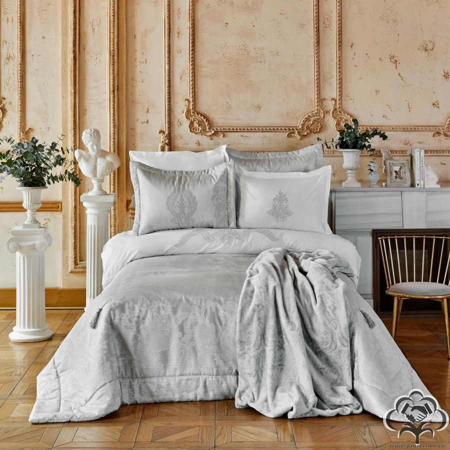 nabor-postelnoe-bele-s-pokryvalom-pled-karaca-home-adrila-silver-serebro-evro-10
