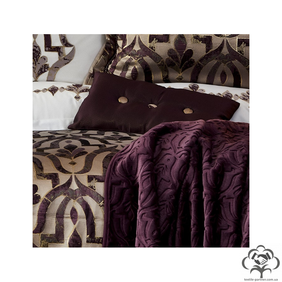 nabor-postelnoe-bele-s-pokryvalom-pled-karaca-home-morocco-purple-gold-zolotoj-evro10