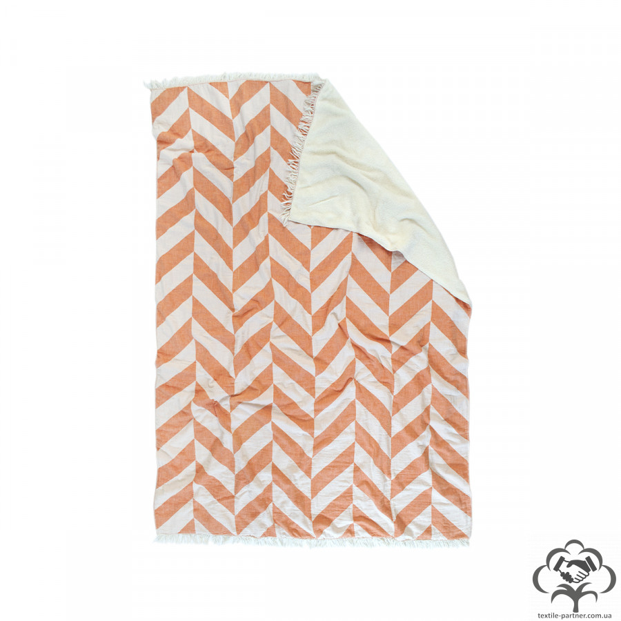 pled-mikroplyush-barine-fishbone-throw-orange-125170