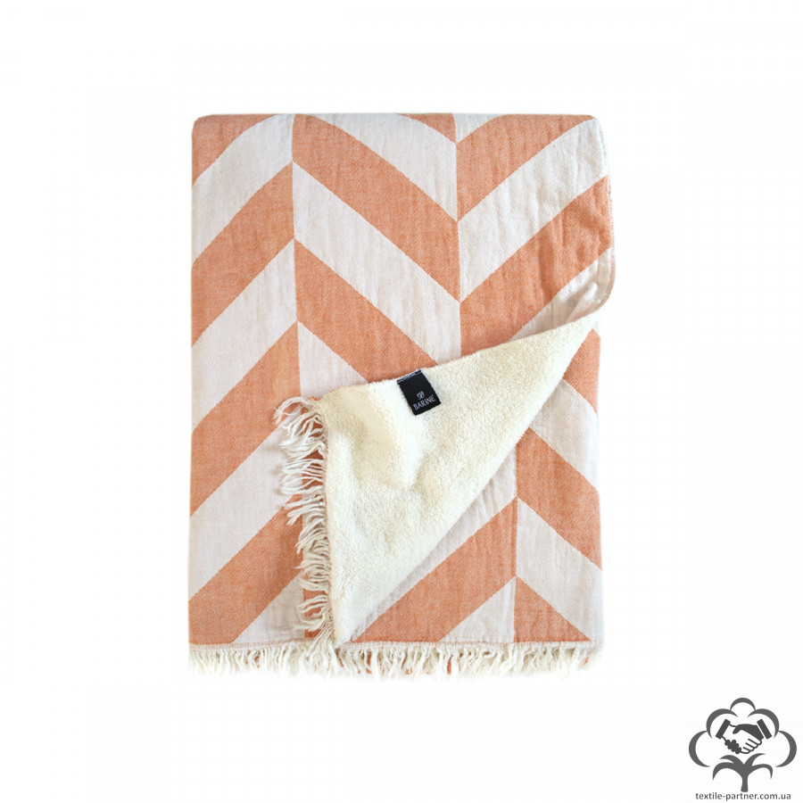 pled-mikroplyush-barine-fishbone-throw-orange-125170