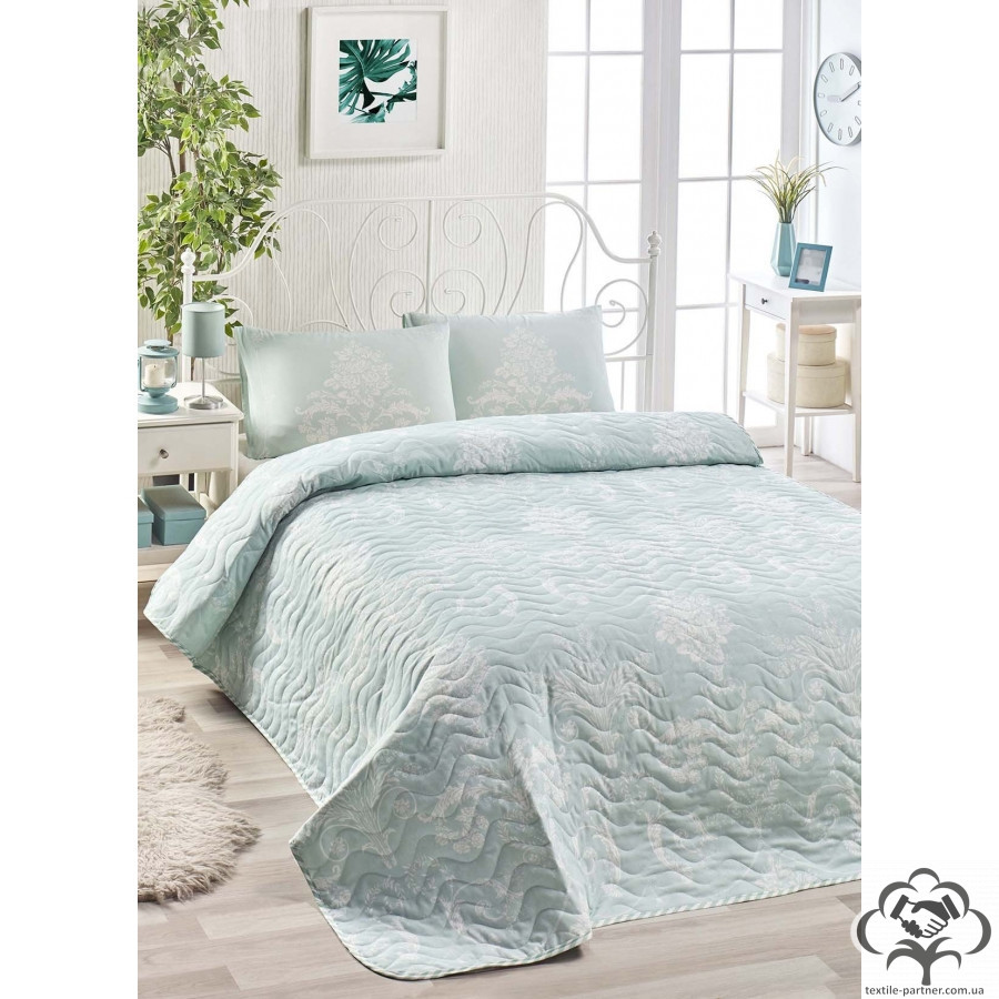 pokryvalo-stegannoe-s-navolochkami-eponj-home-kralice-mint-mentolovyj-200220