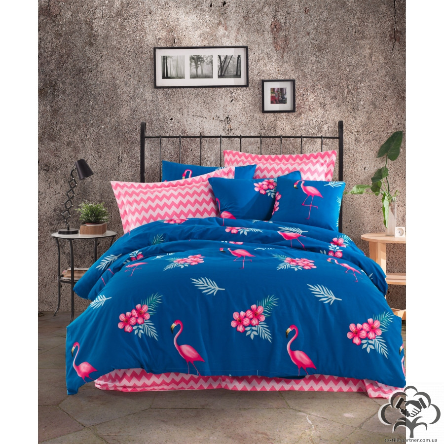 postelnoe-bele-lotus-home-perfect-ranforce-flamingo-goluboj-semejnyj