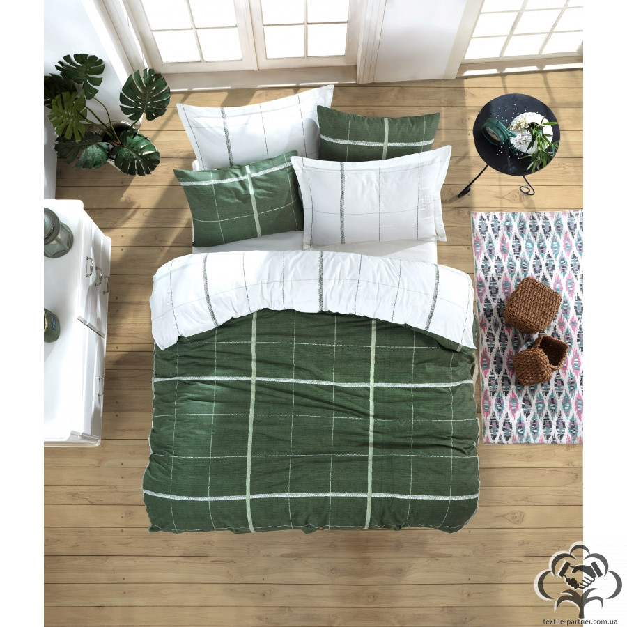 postelnoe-bele-lotus-home-perfect-ranforce-mirro-zelenyj-evro