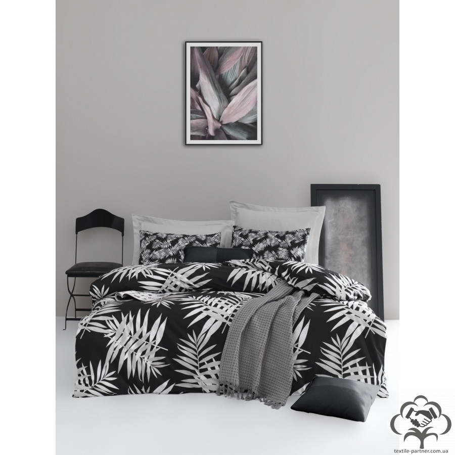 postelnoe-bele-lotus-home-perfect-ranforce-palm-chernyj-semejnyj